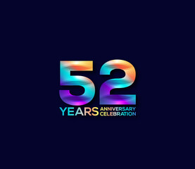 52 Year Anniversary Day background Concept