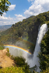 Marmore falls, Cascata delle Marmore, in Umbria region, Italy