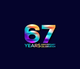 67 Year Anniversary Day background Concept