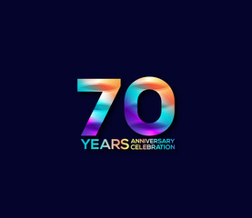 70 Year Anniversary Day background Concept