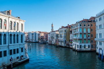 Fototapeta na wymiar Buildings on the Grand Canal, city of Venice, Italy, Europe