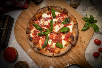 pizza margarita al carbon