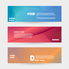 Vector horizontal banner template, abstract design