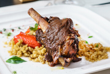 meat with millet