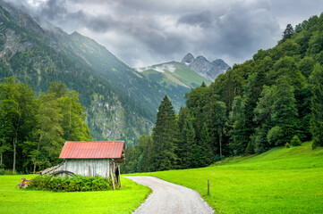 Old shed in the Alpes, Bavaria Germany