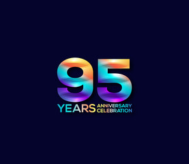 95 Year Anniversary Day background Concept