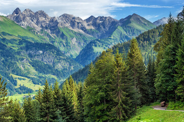 Alps mountain near Fellhorn, Bavaria Germany