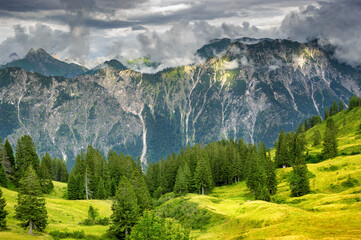Alps mountain near Fellhorn, Bavaria Germany