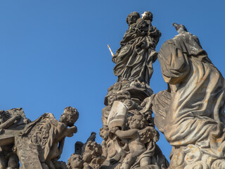 Obraz premium Statues on St. Charles Bridge in Prague