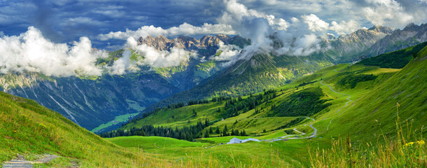Fototapeta na wymiar Alps mountain Fellhorn, Bavaria Germany