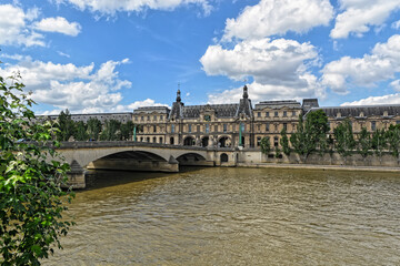 Summer Paris, embankment of the Seine.