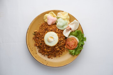 Fototapeta na wymiar isolated fried rice with an egg