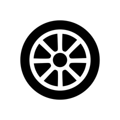 Wheel disks icon, logo isolated on white background