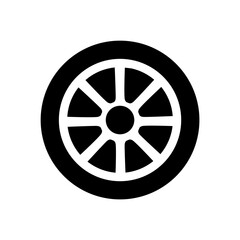 Obraz premium Wheel disks icon, logo isolated on white background
