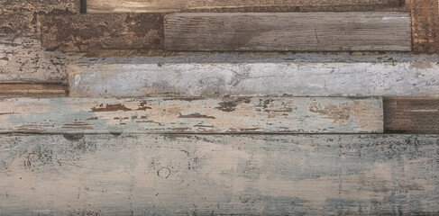 Panorama de fond de bois clair pour création d'arrière-plan avec rayures horizontales. Effet planches de sapins.	
