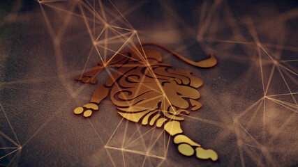 3d rendered illustration of Leo Zodiac Sign. High quality 3d illustration