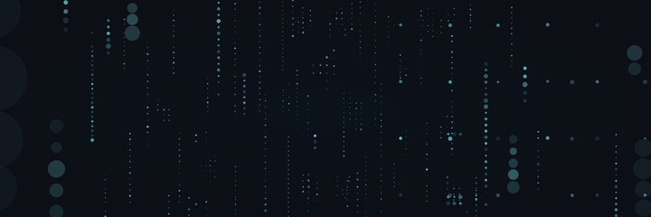 Technological background vector illustration.Matrix.Binary Computer Code.Falling dots. vector