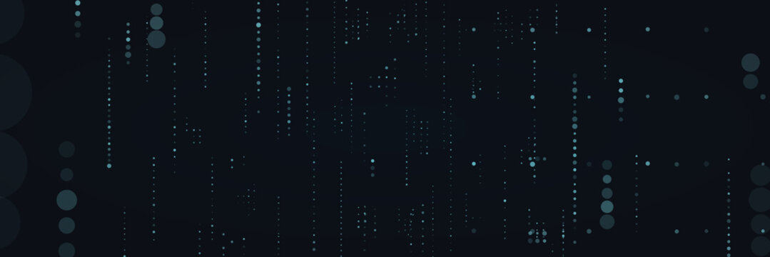 Technological background vector illustration.Matrix.Binary Computer Code.Falling dots. vector