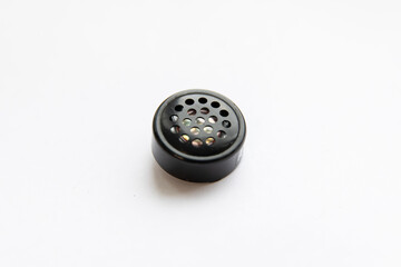 Small sound speaker for electronic devices: laptop, tape recorder, speakers, tablet, radio, computer. Radio components.