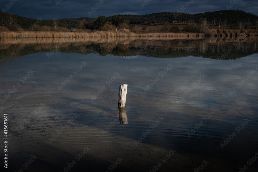 Canvas Prints massa marittima, accesa lake - grosseto, tuscany, italy