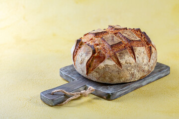 Freshly baked artisanal bread.