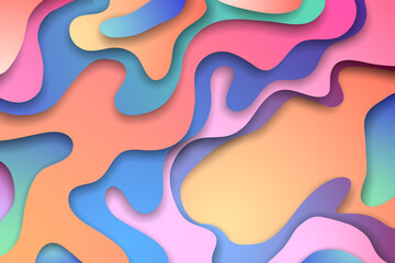 3d abstract paper cut background