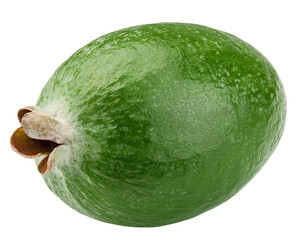 Feijoa isolated on white background, clipping path, full depth of field