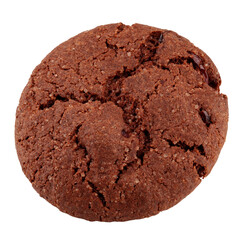 Chocolate chip cookie, isolated on white background, clipping path, full depth of field