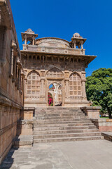 Obraz premium Cenotaph at Jami Masjid mosque in Champaner historical city, Gujarat state, India
