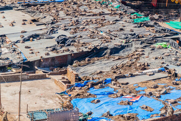Naklejka premium Roofs of stalls at Pavagadh hill, Gujarat state, India