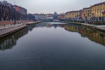Naklejka premium Milano la Darsena