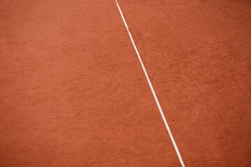 Orange tennis court white lines background. Sport, recreation and training concept. Background for tennis, rugby, cricket, baseball and paddle school banner