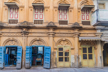 Old houses in the center of Junagadh, Gujarat state, India