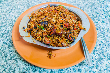 Chicken biryani, meal in India