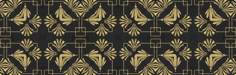 Elegant Gold And Black Banner