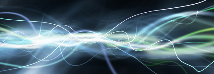 abstrakt linien wellen weiß bewegung banner