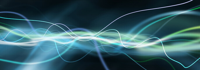 abstrakt linien wellen bewegung banner