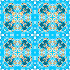 Mexican Endless Paper. Ocher Tribal Illustration.