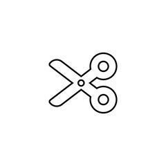 Scissors vector icon. Simple flat icon. Scissor silhouette.