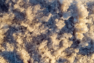 Fototapeta na wymiar Frozen slushy snow and ice pattern