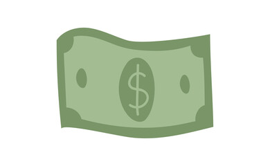 Hand drawn dollar bill illustration. Money symbol, cash doodle.