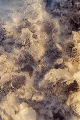 Frozen slushy snow and ice pattern