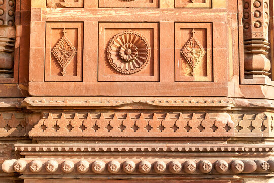 Detail of Madan Mohan temple in Vrindavan, Uttar Pradesh state, India