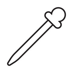 Pipette simple medical icon in trendy line style isolated on white background for web apps and mobile concept. Vector Illustration
