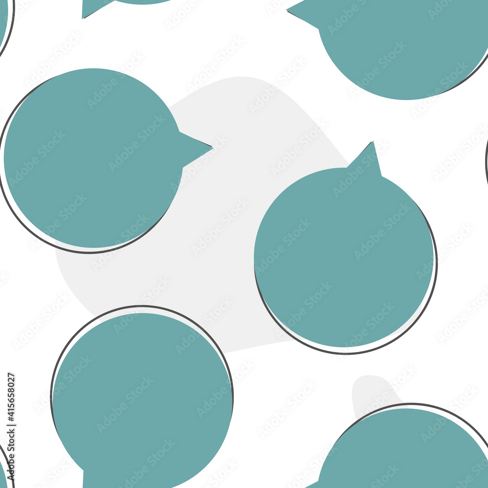 Poster vector icon cloud conversation. cloud of speech cartoon style on seamless pattern on a white backgro