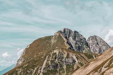 panoramic view of the Dolomites, Italy.