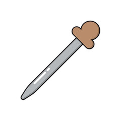 Pipette simple medical icon in trendy line style isolated on white background for web apps and mobile concept. Vector Illustration