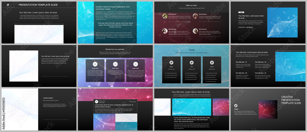 Canvas Prints vector templates for website design, presentations, portfolio. templates for presentation slides, fl