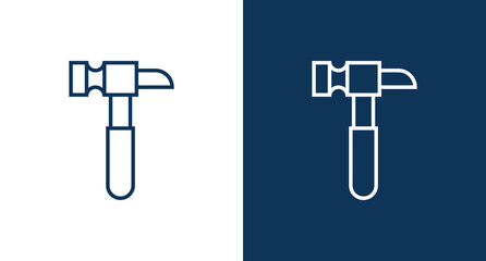 Hammer outline icon for web and mobile