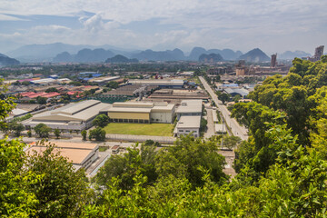 Industrial area at the Ipoh outskirts, Malaysia.